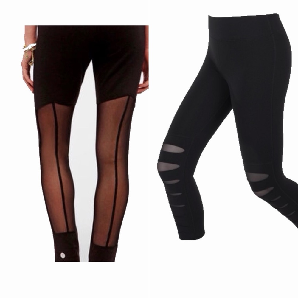 Lot of 2: Nesh & Lorna Jane Mesh detail leggings Sz. S/M *NICE* MSRP: $211+tax - Picture 1 of 12
